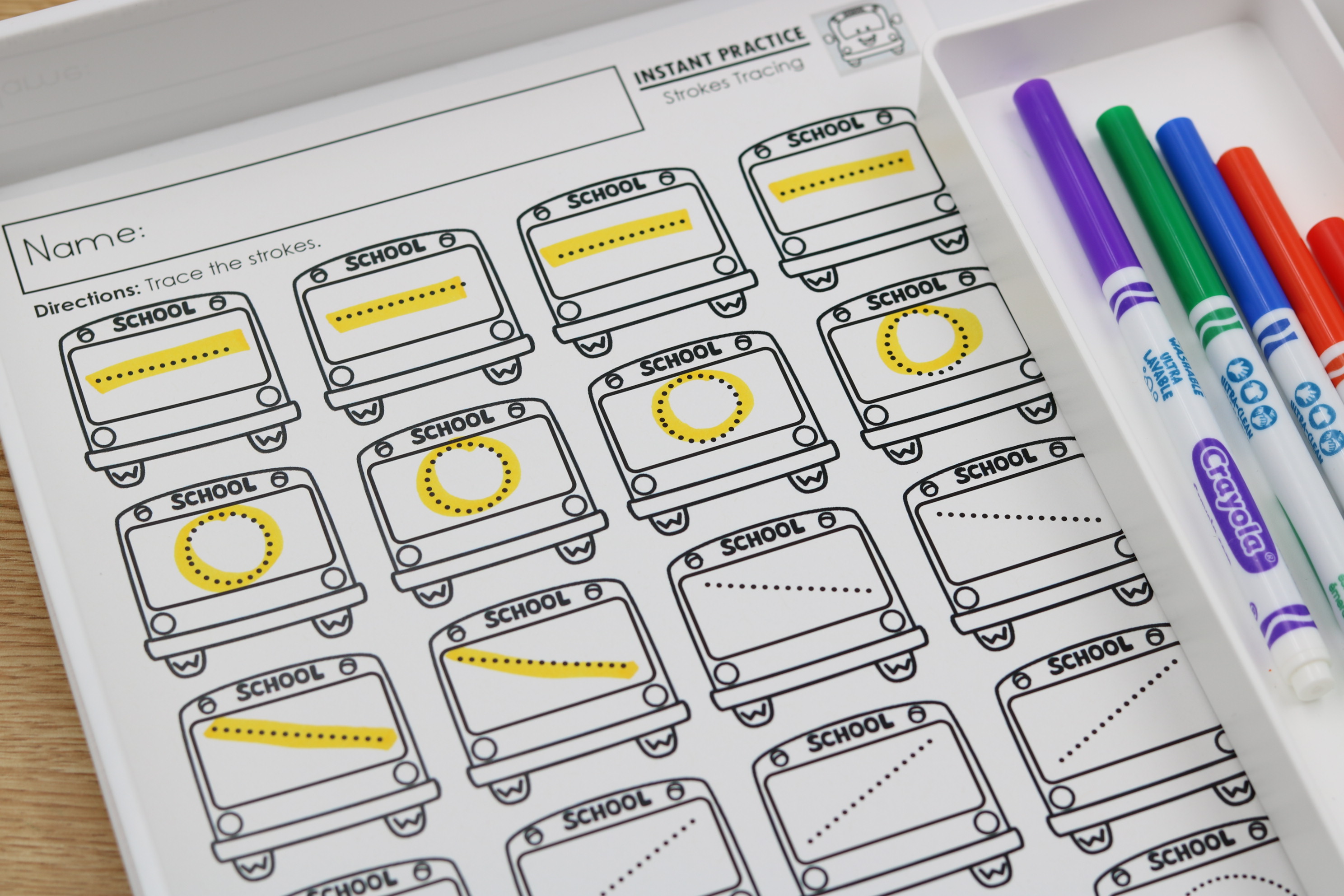 Free back to school alphabet tracing practice sheet for learning
