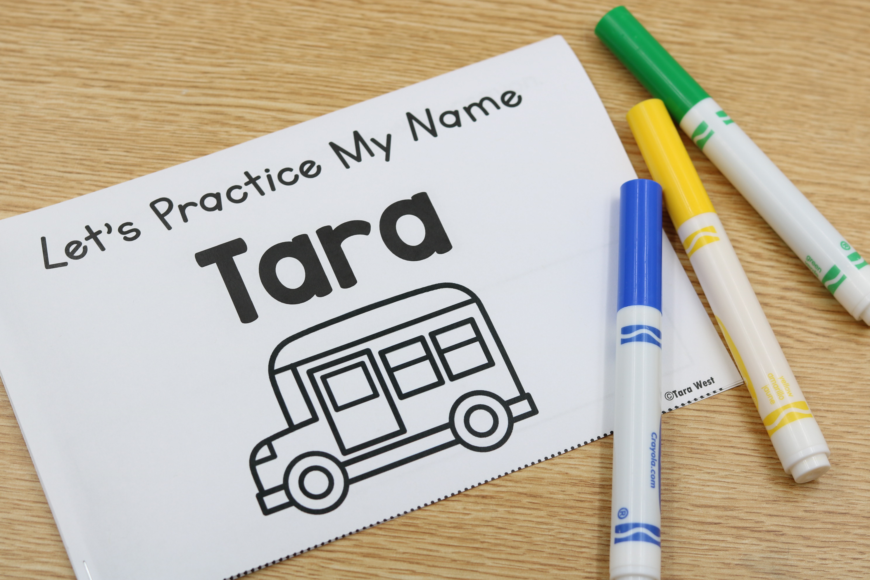 Free editable name booklet for students to practice writing their names