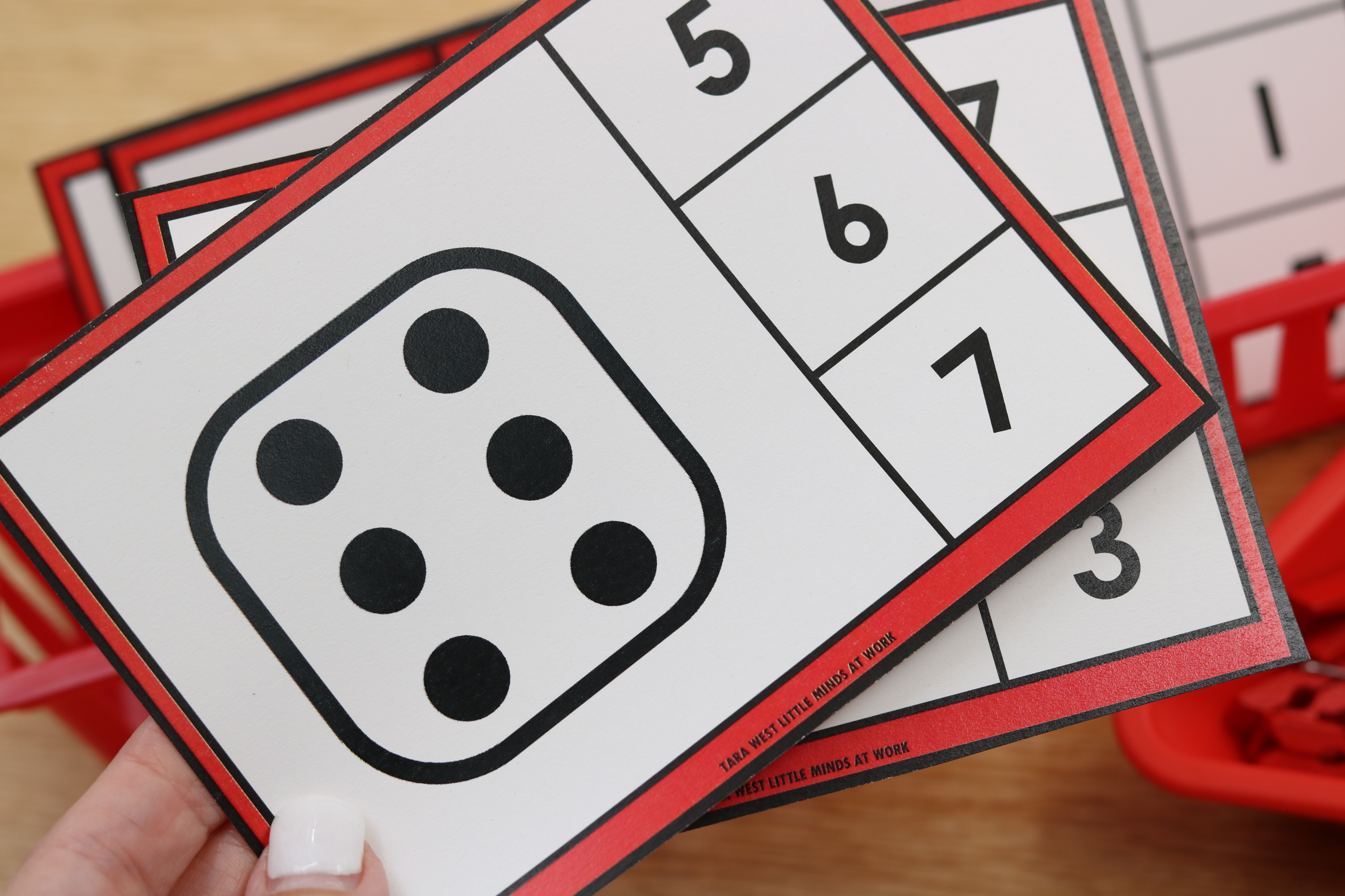 Math Numbers Clip-It Cards for subitizing and number recognition