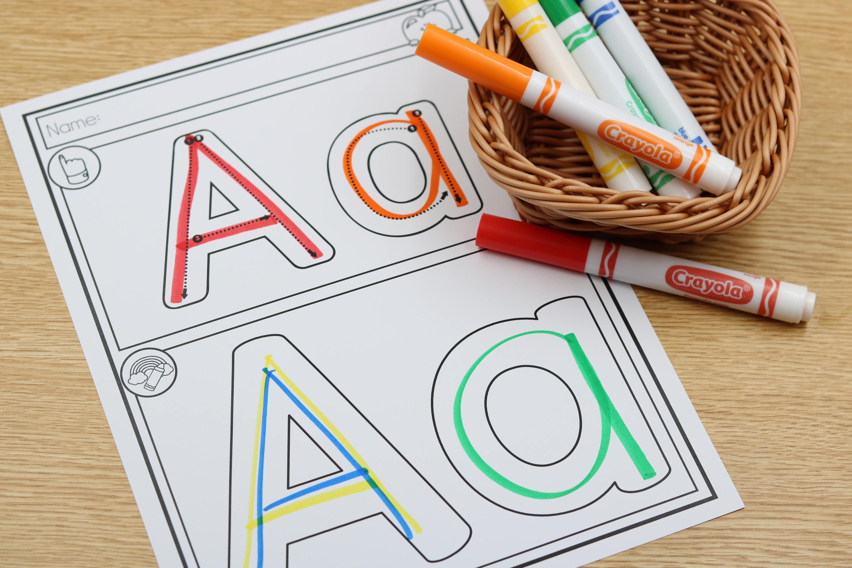 Free phonics rainbow write alphabet tracing worksheets