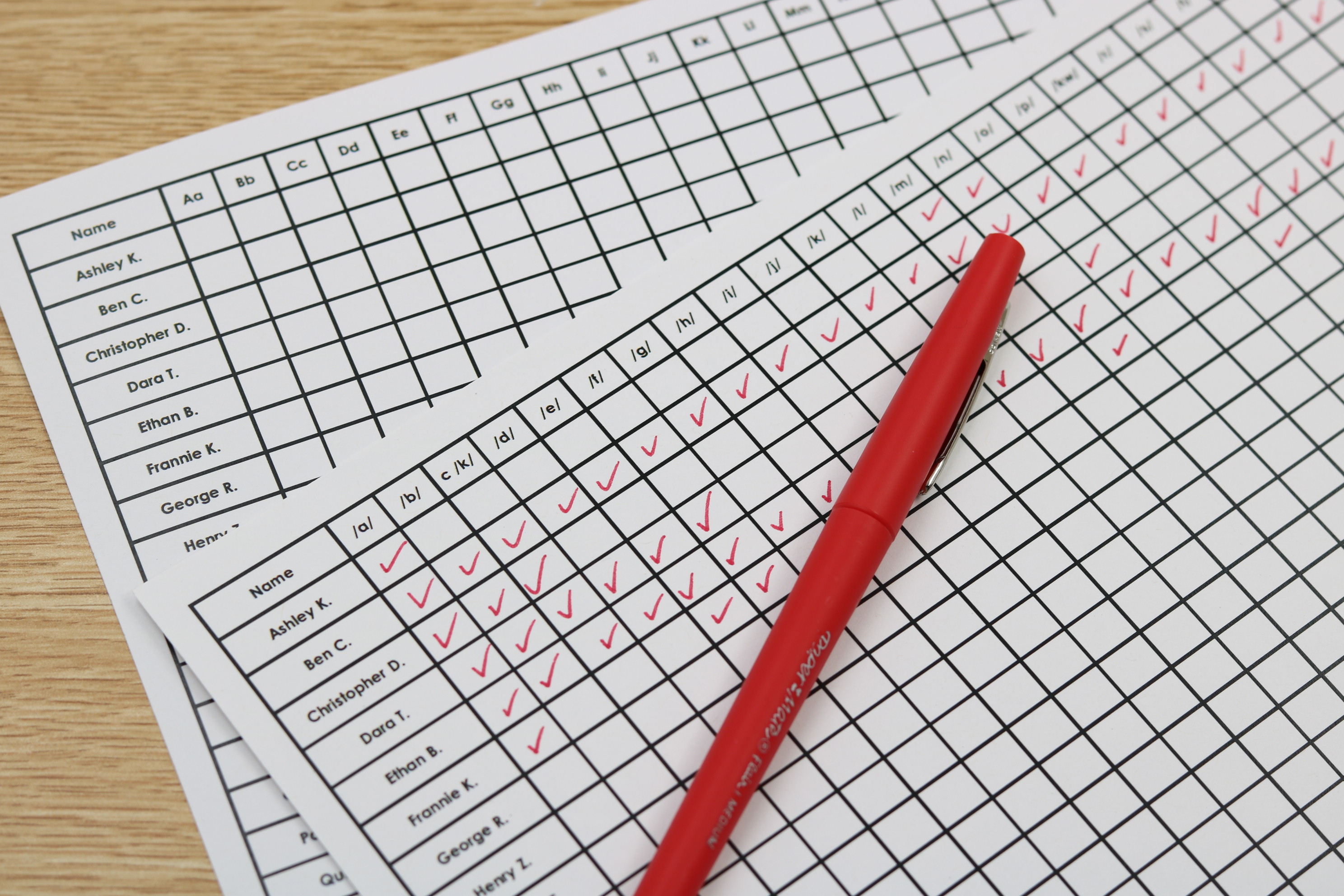 Free editable alphabet tracking tools for phonics