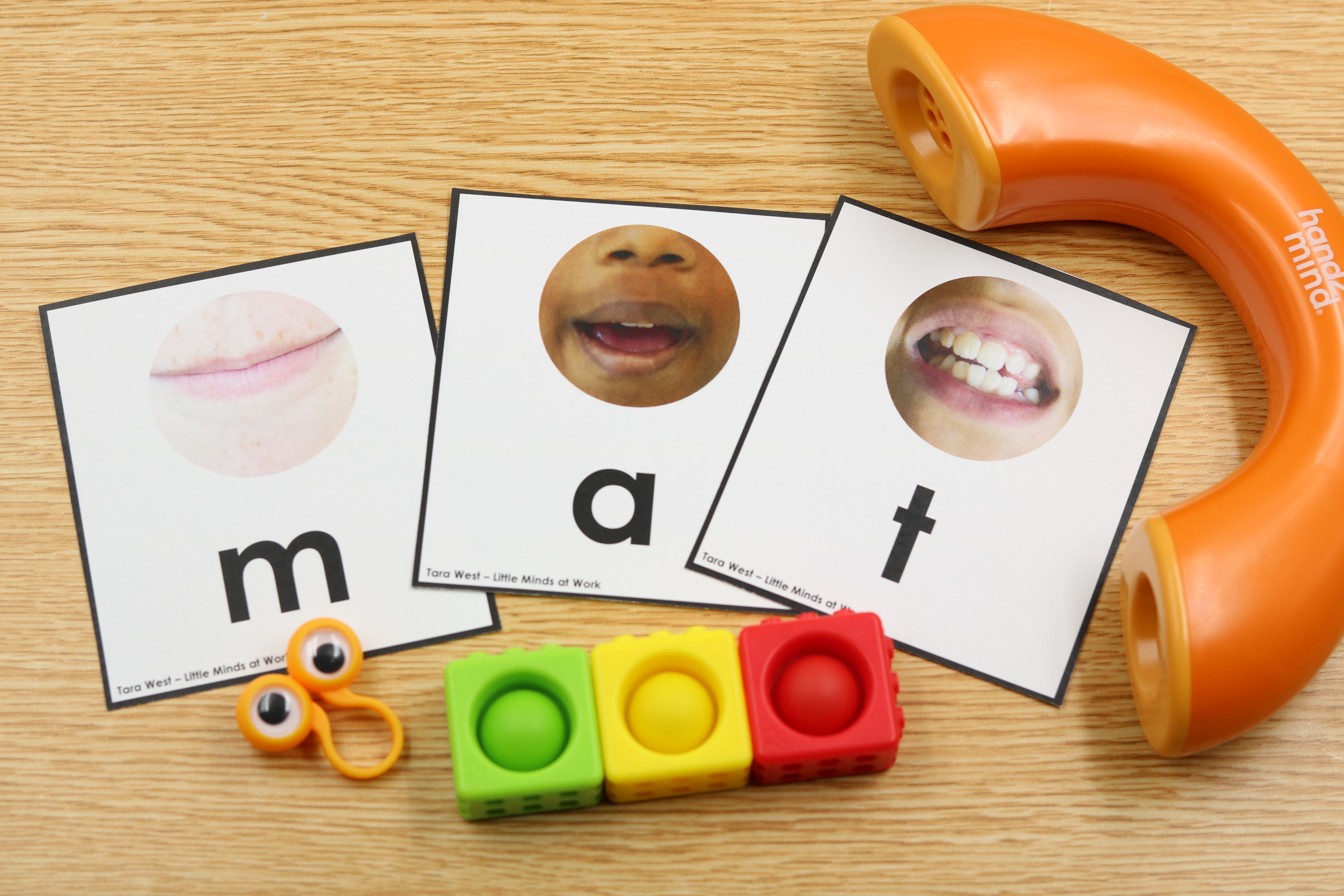 CVC embedded mouth cards showing articulation for each sound