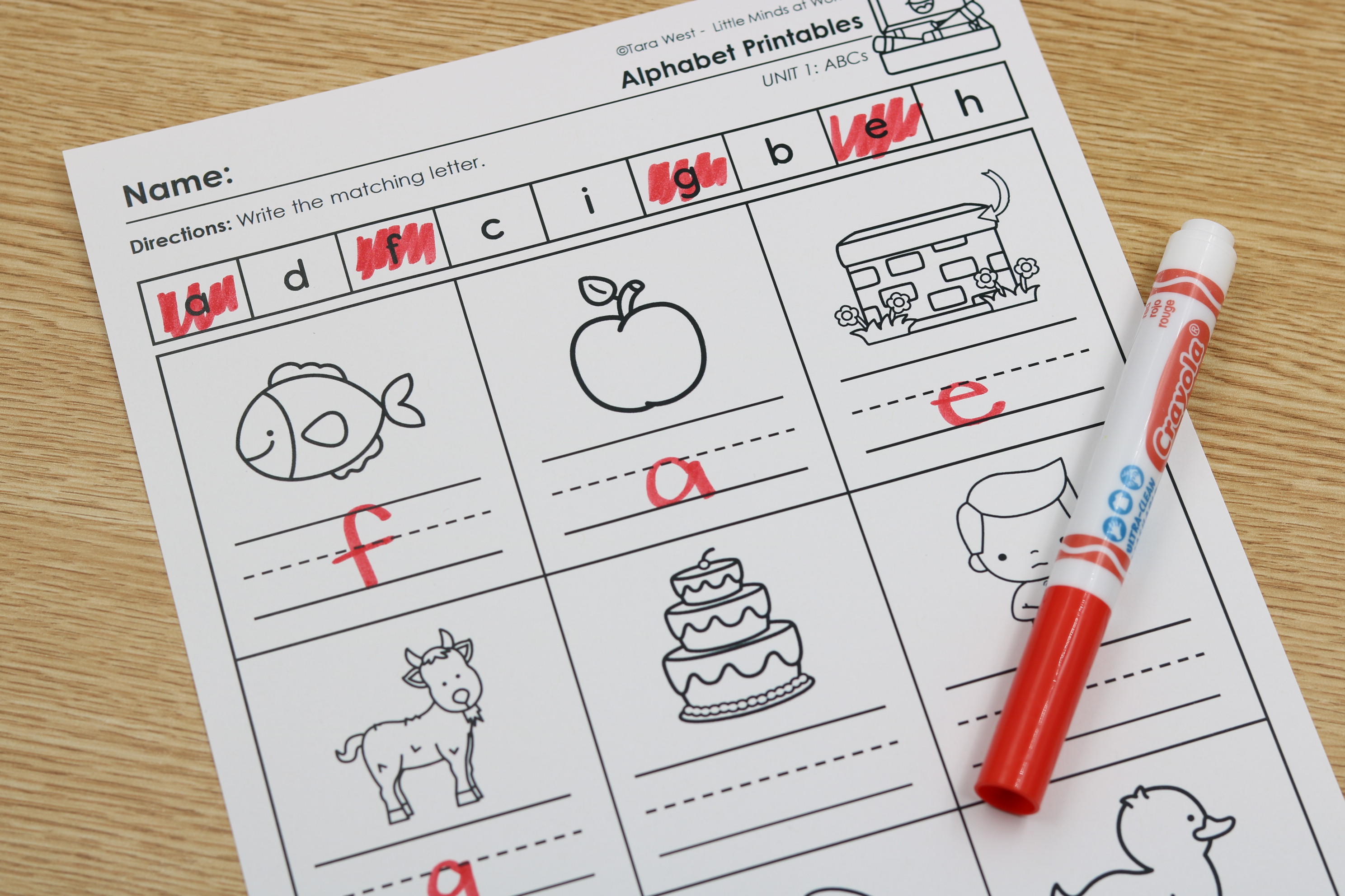 Free phonics beginning sound write-it worksheets for kids