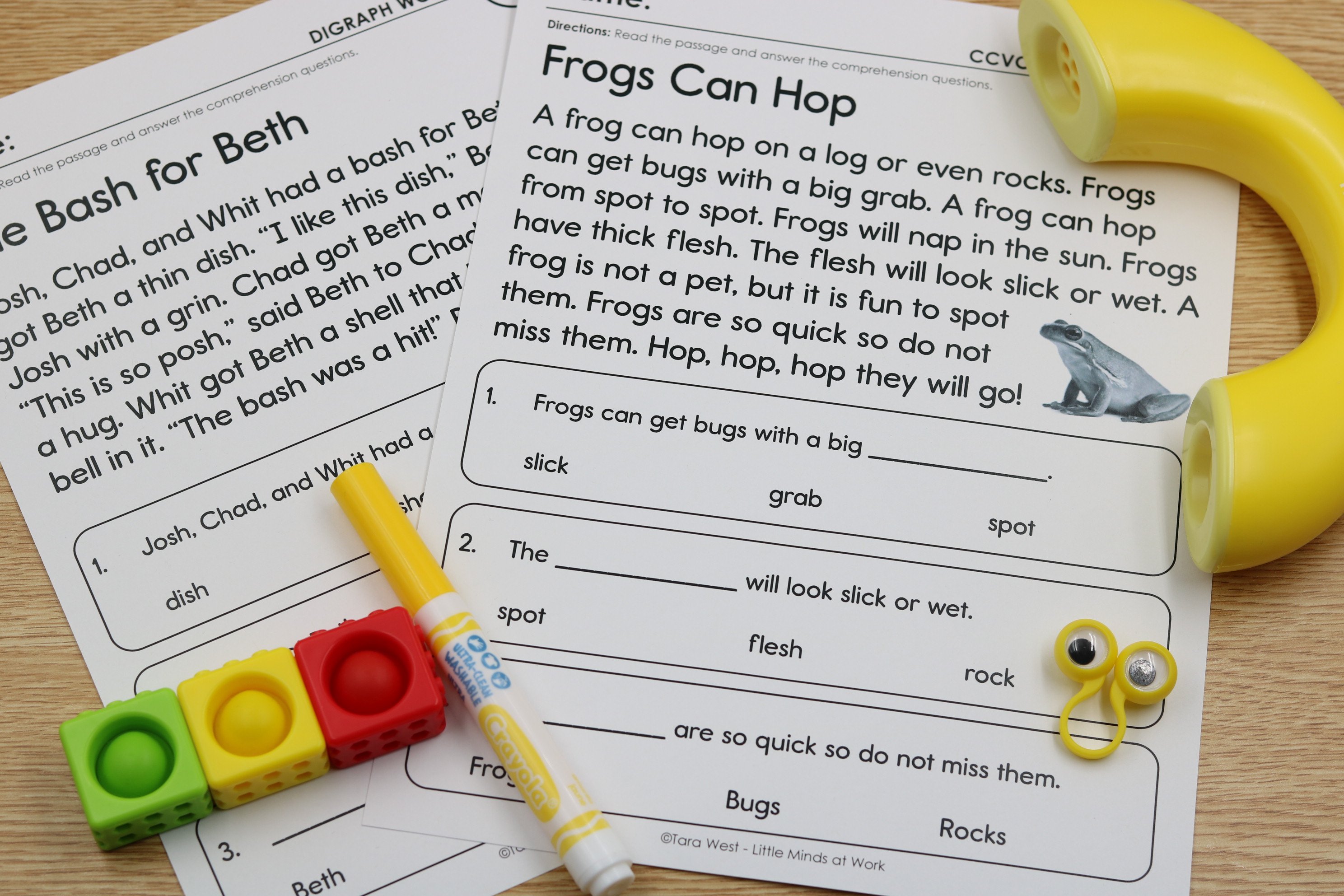Digraphs and CCVC comprehension passages