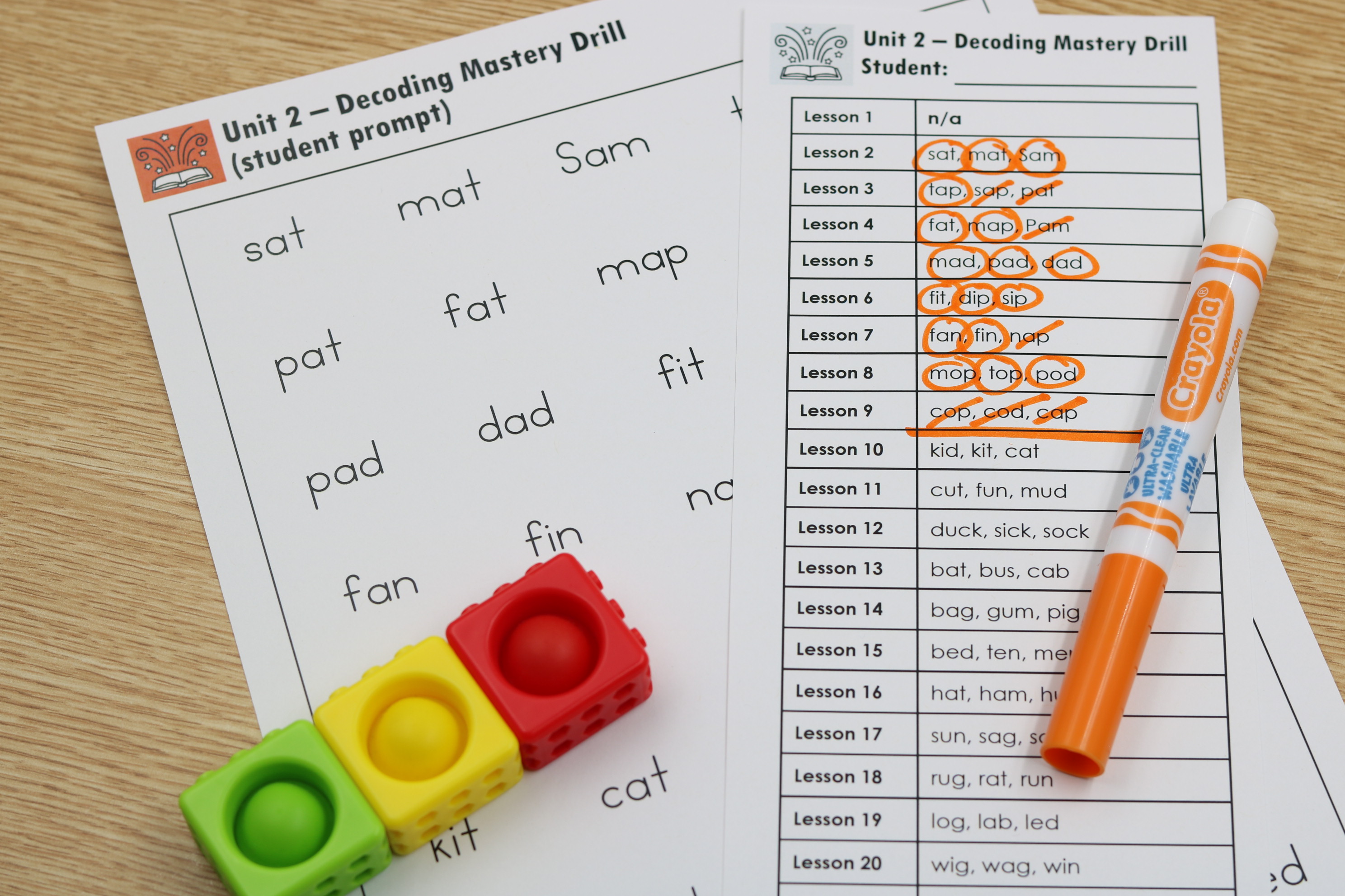 Free CVC decoding fluency assessment for phonics
