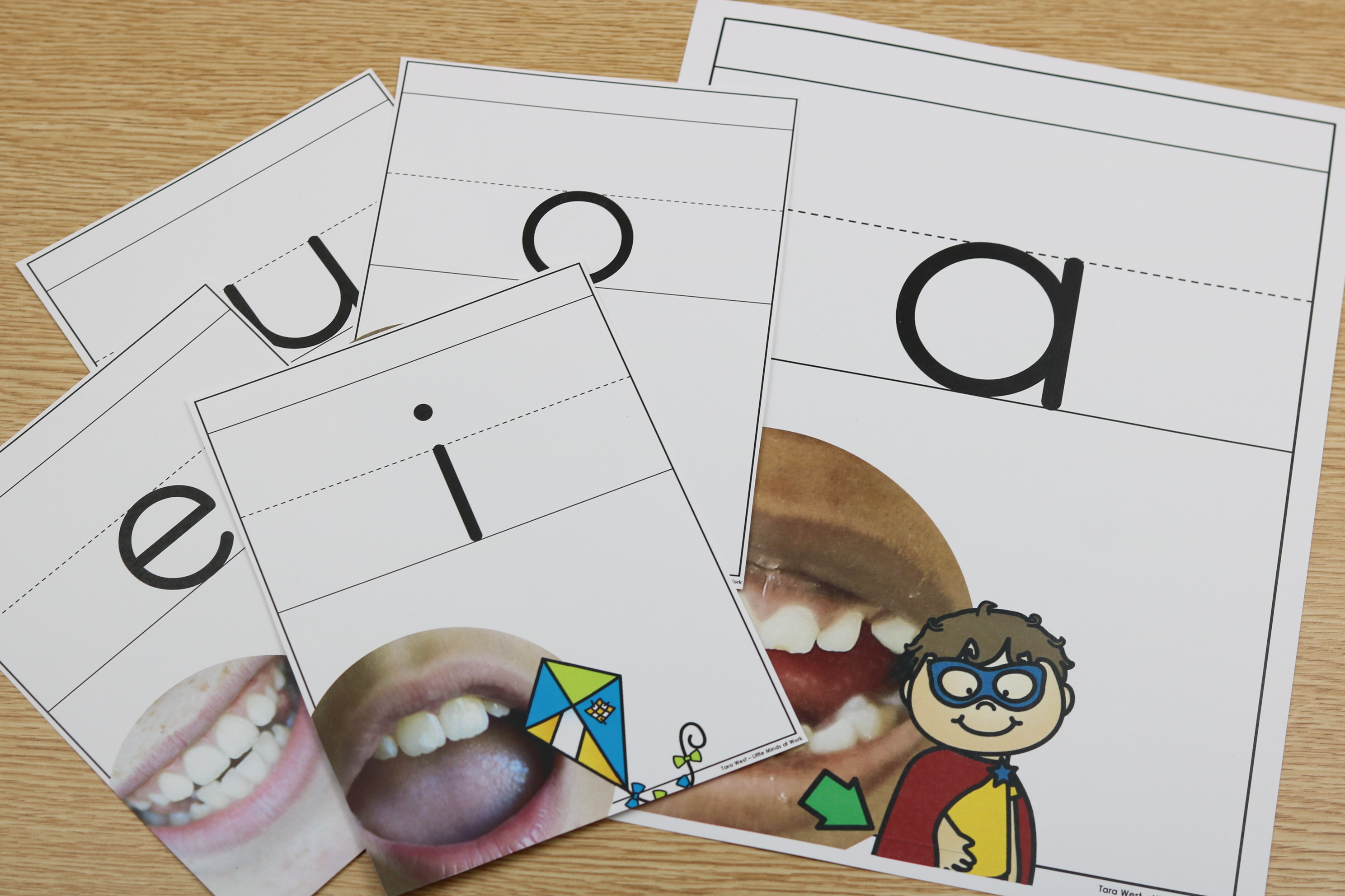 CVCE mouth formation posters for phonics and articulation practice