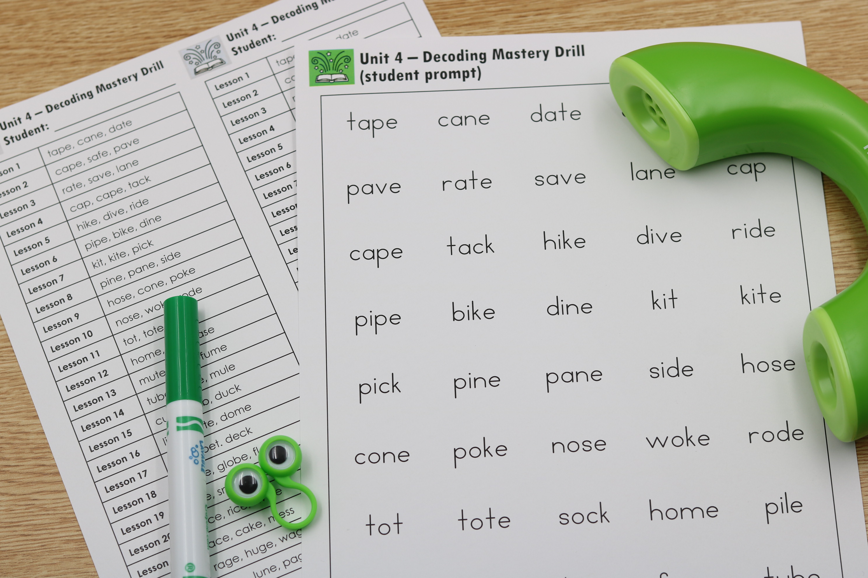 CVCE science of reading fluency drills