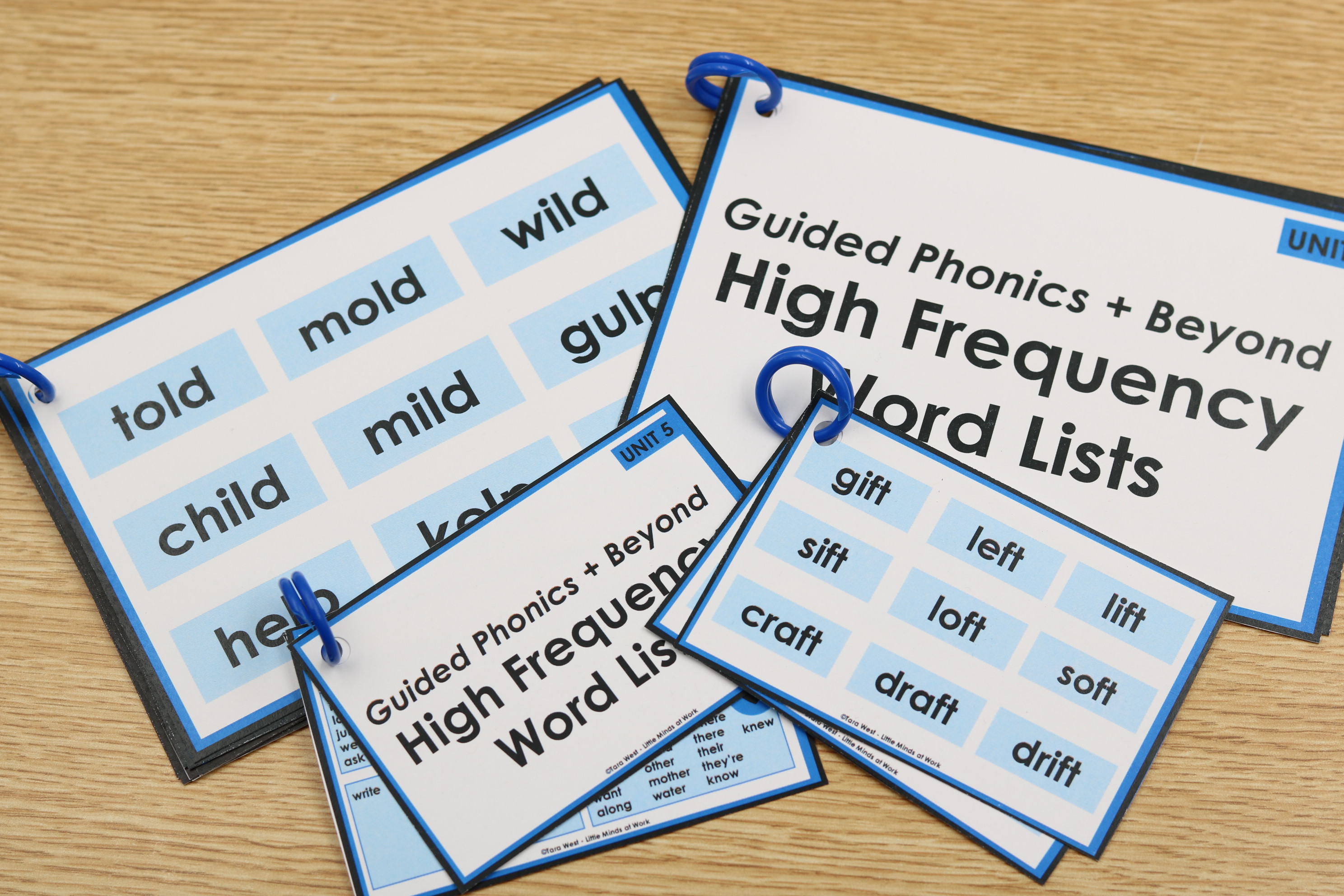 CVCC and r-controlled word resource rings for phonics practice