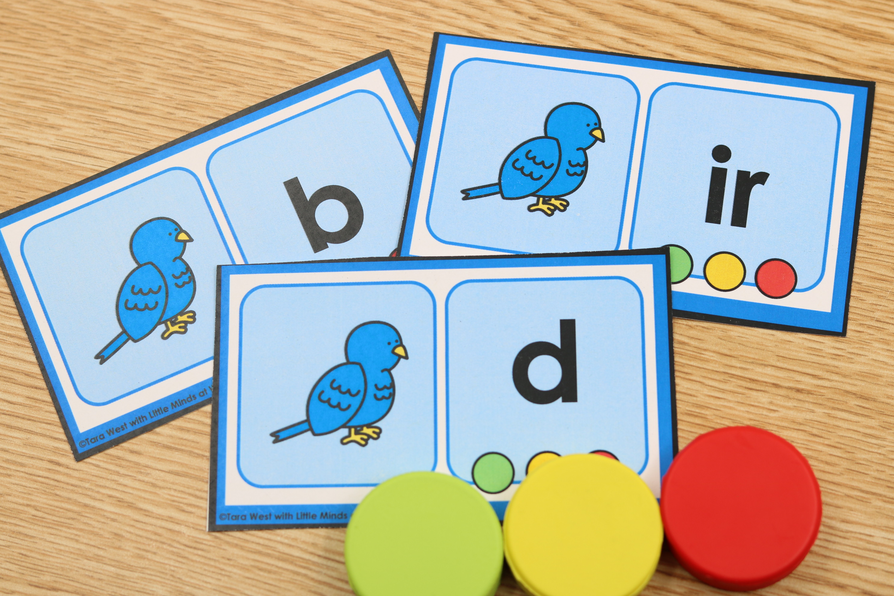 Sound identification cards for phonemic awareness practice